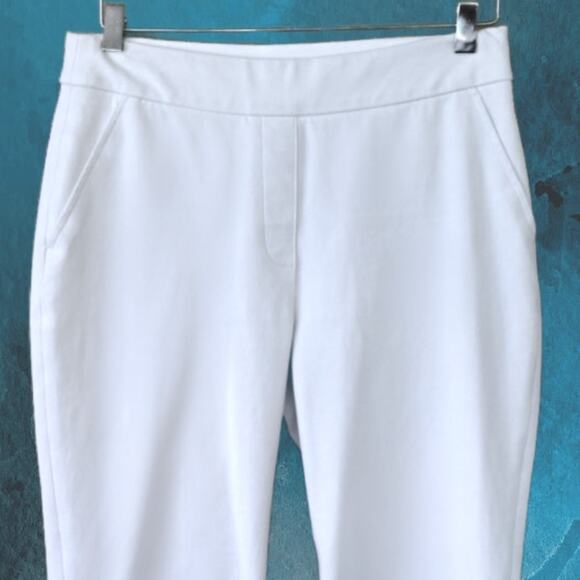 SPANX On-The-Go Cropped Kick Flare Pants Classic White Small 2-4 Summer - Picture 9 of 11